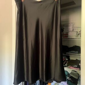 Silky Black Skirt